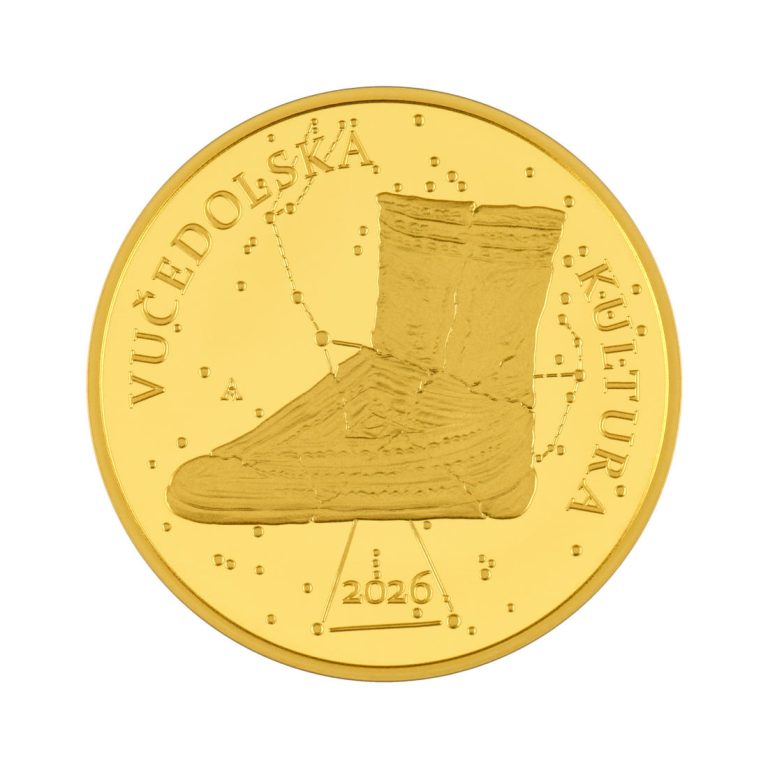 Zlatnik 25 eur Vučedolska kultura 1/4 oz, Hrvatska, 2026, prednja strana