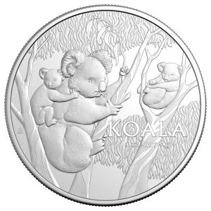 Srebrnjak 1aud Koala Royal Australian Mint 1oz 2026 Australija, prednja strana