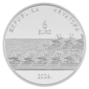 Srebrnjak 6 eur Neretvanska lađa, 2oz, Hrvatska, 2026, prednja strana