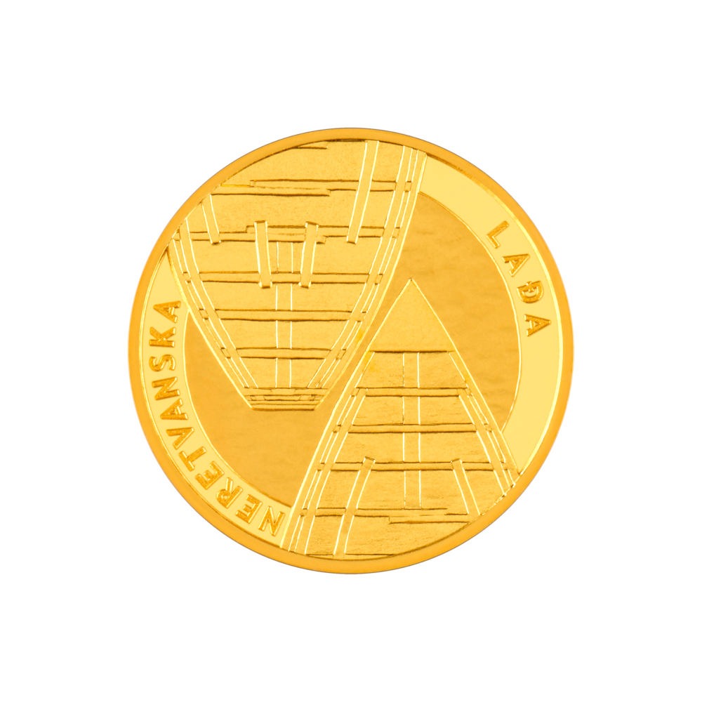 Zlatnik 10 eura Neretvanska lađa, 1/16oz, Hrvatska 2026, prednja strana